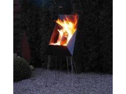 Vasner Feuerkörbe|Merive M4 Feuerkorb mittelhoch eckig Schwarz