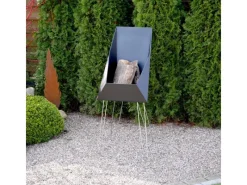 Vasner Feuerkörbe|Merive M4 Feuerkorb mittelhoch eckig Schwarz