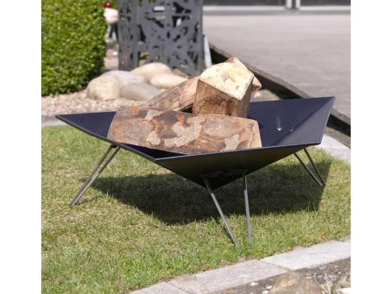 Merive M3 Feuerschale niedrig eckig Schwarz*Vasner