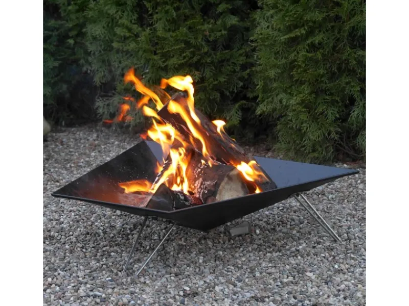 Merive M3 Feuerschale niedrig eckig Schwarz*Vasner