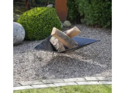 Merive M3 Feuerschale niedrig eckig Schwarz*Vasner