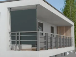 Markisen|Vertikalmarkise 1,5x2m Anthrazit teleskopierbar