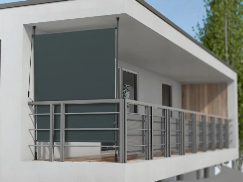 Markisen|Vertikalmarkise 1,5x2m Anthrazit teleskopierbar