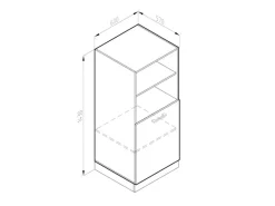 Kinder Kinder-Gartengeräte|Vicco Herdumbauschrank R-Line Herdschrank Hochglanz/Anthrazit 60 cm