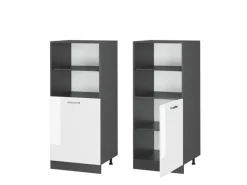 Kinder Kinder-Gartengeräte|Vicco Herdumbauschrank R-Line Herdschrank Hochglanz/Anthrazit 60 cm