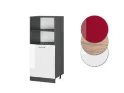 Kinder Kinder-Gartengeräte|Vicco Herdumbauschrank R-Line Herdschrank Hochglanz/Anthrazit 60 cm