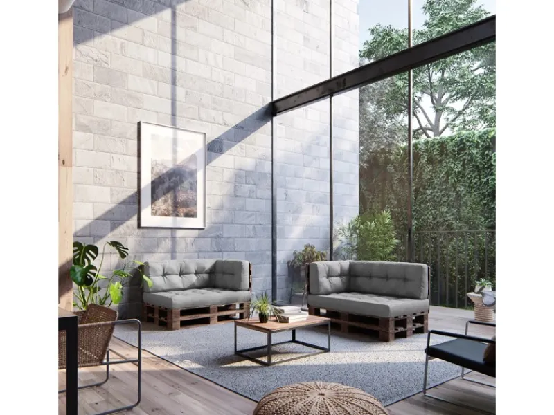 Vicco Palettenkissen Set Grau 2 Teile Opt 2* Best