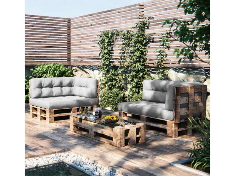 Vicco Palettenkissen Set Grau 2 Teile Opt 2* Best