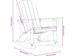 vidaXL Adirondack Schaukelstühle 2-Tlg HDPE 3335837* New