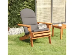 Lounge-Gartenmöbel|Gartenstühle|vidaXL Adirondack-Gartenstuhl mit Kissen Massivholz Akazie