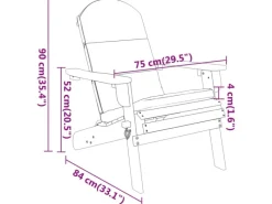 Lounge-Gartenmöbel|Gartenstühle|vidaXL Adirondack-Gartenstuhl mit Kissen Massivholz Akazie