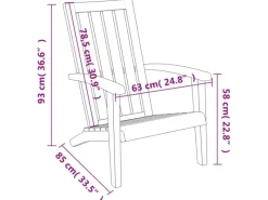 Gartenstühle|vidaXL Adirondack-Gartenstuhl Schwarz Polypropylen