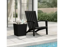 Gartenstühle|vidaXL Adirondack-Gartenstuhl Schwarz Polypropylen
