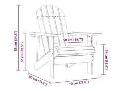 vidaXL Adirondack-Gartenstuhl Massivholz Tanne 315874* Discount