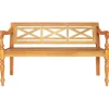 vidaXL Batavia-Bank Hellbraun 123 cm Massivholz Mahagoni* Best