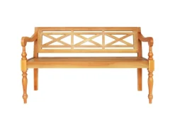 vidaXL Batavia-Bank Hellbraun 123 cm Massivholz Mahagoni* Best