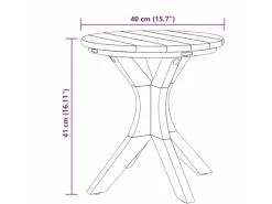 vidaXL Beistelltisch Braun 40 x 40 x 41 cm Teak-Massivholz 42006357* Best