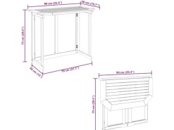vidaXL Bistrotisch 90x50x75 cm Akazie Massivholz 44039* New