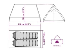 Campingzubehör|vidaXL Camping-Keilzelt 2 Personen Verdunkelt Wasserdicht 94758