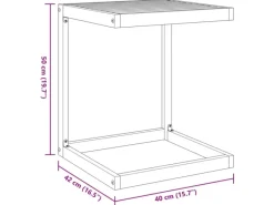 Gartentische|vidaXL C-Tisch 42x40x50 cm Massivholz Akazie 365857