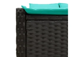 vidaXL Doppel-Sonnenliege mit Kissen Poly-Rattan 368636* Online