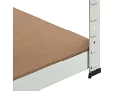 vidaXL Eckregal mit 5 Böden n Stahl & Holzwerkstoff 144264*