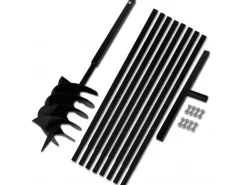 Bodenbearbeitung|vidaXL Erdbohrer mit Griff 200 mm Verlängerungsrohr 9 m 270536