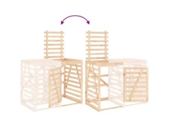 Mülltonnenboxen|vidaXL Erweiterung für Mülltonnenbox Massivholz Kiefer