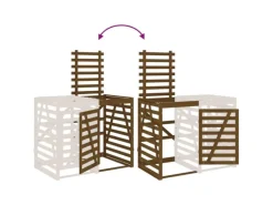 vidaXL Erweiterung für Mülltonnenbox Honigbraun Massivholz Kiefer* Sale