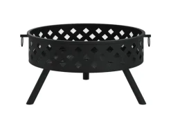 Feuerschalen|vidaXL Feuerschale mit Schürhaken 58 cm XXL Stahl