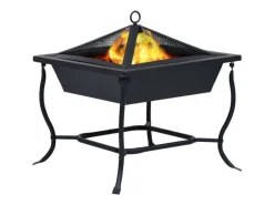 Feuerschalen|vidaXL Feuerstelle Schwarz 45x45x45 cm Stahl