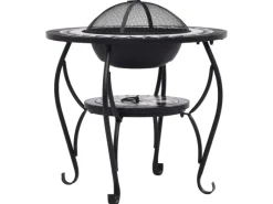 vidaXL Feuertisch Mosaik Keramik Schwarz und Weiß 68 cm* Best