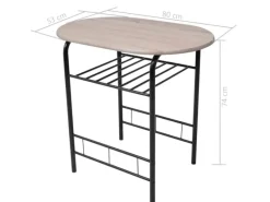 Balkonmöbel|vidaXL Frühstückstisch Bar-Set MDF Modell 1