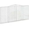 vidaXL Gabionen mit Hochbogen 8 Stk 400x30x180/200cm Eisen 1635434* Outlet