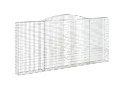 vidaXL Gabionen mit Hochbogen 8 Stk 400x30x180/200cm Eisen 1635434* Outlet