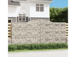 vidaXL Gabionen mit Hochbogen 8 Stk 400x30x180/200cm Eisen 1635434* Outlet