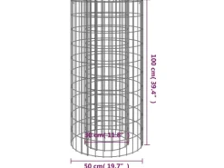 vidaXL Gabionen-Feuerstelle Ø 50 cm Verzinktes Eisen Modell 1* Discount