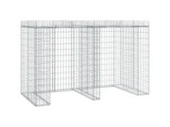 vidaXL Gabionen-Mülltonnenbox 192x91x120 cm Verzinktes Eisen*