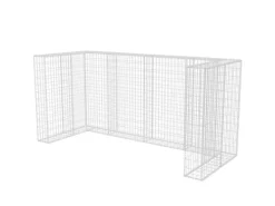 Mülltonnenboxen|vidaXL Gabionen-Mülltonnenverkleidung für 3 Tonnen Stahl 250x100x120cm