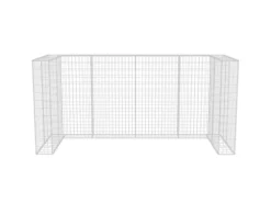 Mülltonnenboxen|vidaXL Gabionen-Mülltonnenverkleidung für 3 Tonnen Stahl 250x100x120cm