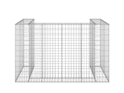 Mülltonnenboxen|vidaXL Gabionenwand für Mülltonnen Verzinkter Stahl 180x100x110 cm