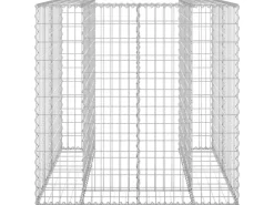 vidaXL Gabionenwand für Mülltonnen Verzinkter Stahl 110x100x110 cm* Sale