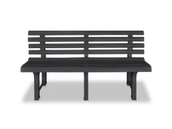 Balkonmöbel|Gartenbänke|vidaXL Gartenbank 145,5 cm Kunststoff Anthrazit