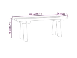 vidaXL Gartenbank 110 cm Massivholz Kiefer Imprägniert 318173* Outlet
