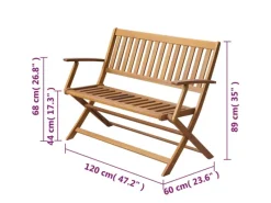 vidaXL Gartenbank 120 cm Massivholz Akazie* Hot