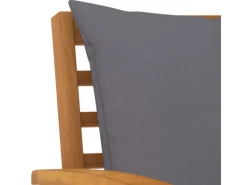 Gartenbänke|Sitzkissen|vidaXL Gartenbank 120 cm mit Dunkelgrauen Kissen Massivholz Akazie