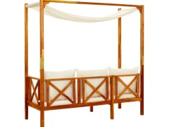 vidaXL Gartenbank Massivholz Akazie mit Sonnendach* Outlet