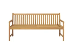 vidaXL Gartenbank mit Heller Auflage 175 cm Massivholz Teak 3062810* Sale