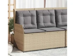 vidaXL Gartenbank mit Kissen Beige Poly Rattan 3394452* Hot