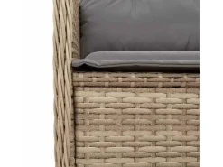 vidaXL Gartenbank mit Kissen Beige Poly Rattan 3394452* Hot